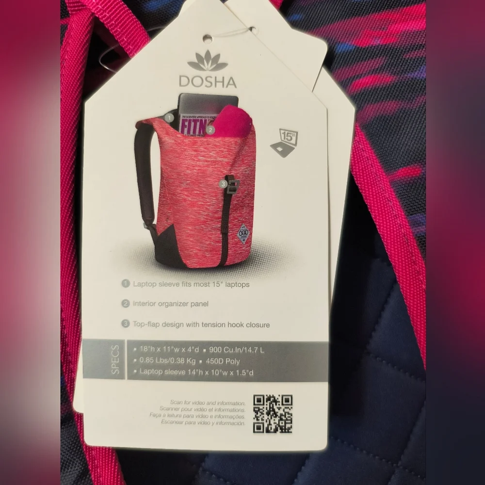 OGIO Dosha Laptop Backpack – FIT Collection, NWT, Purple/Pink/Blue